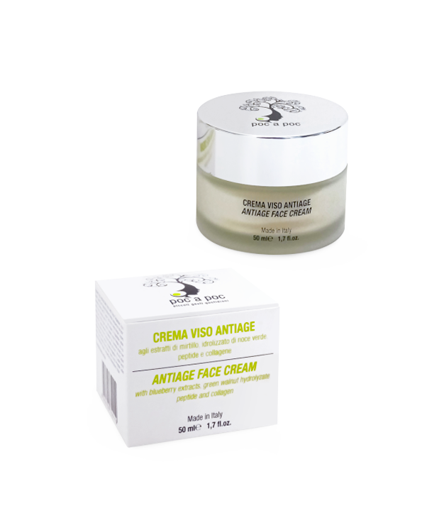 Crema Viso Antirughe Bio - Idratante con Acido Ialuronico (50ml)